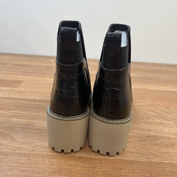 DV Dolce Vita Rielle Boots Booties Black Croco Slip on Women's Size 8 NEW - Picture 12 of 15
